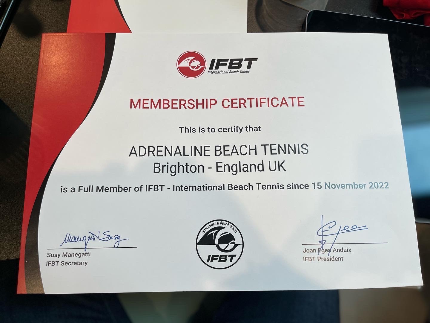 IFBT Certificate